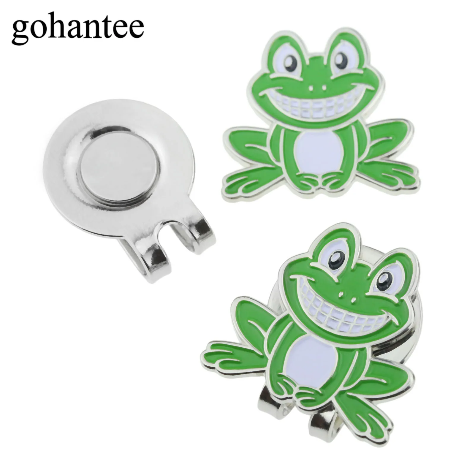 Gohantee 1 шт. с рисунком лягушки дизайн мячи для гольфа помеченных символом на клипсе Крепящиеся к шляпе Гольф