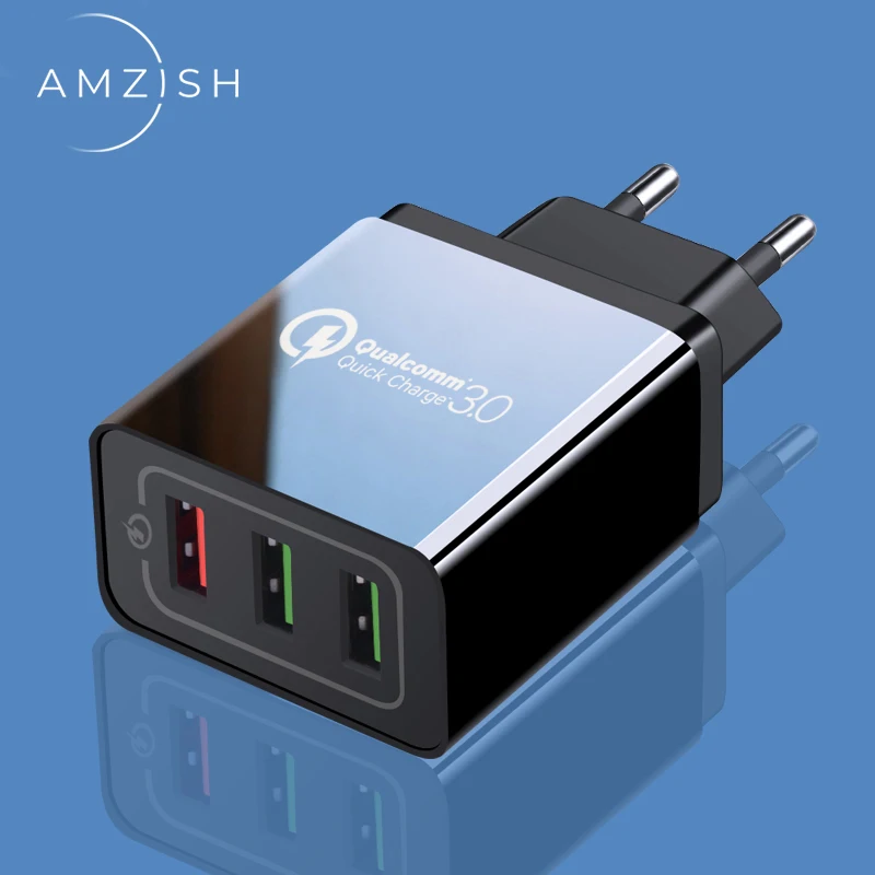 Amzish быстрое USB зарядное устройство для iPhone X 8 Plus XR iPad универсальная Быстрая