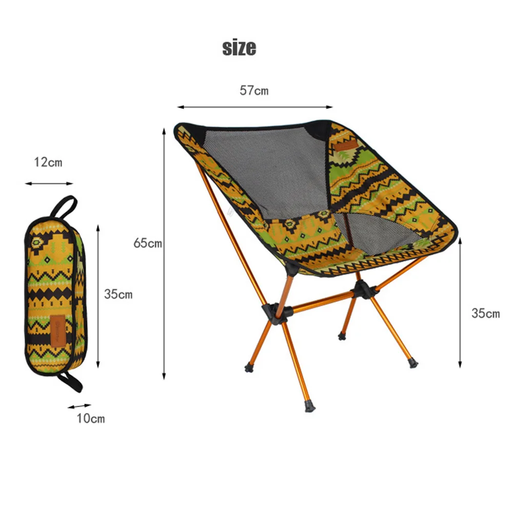 Outdoor Folding Casual Lounge Chair Portable Collapsible for Fishing Camping Traveling Bivouac Garden Beach | Спорт и развлечения