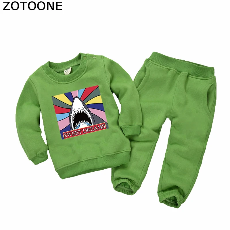 ZOTOONE красочные акулы железа на заплатках одежде сладкие сны теплопередачи для