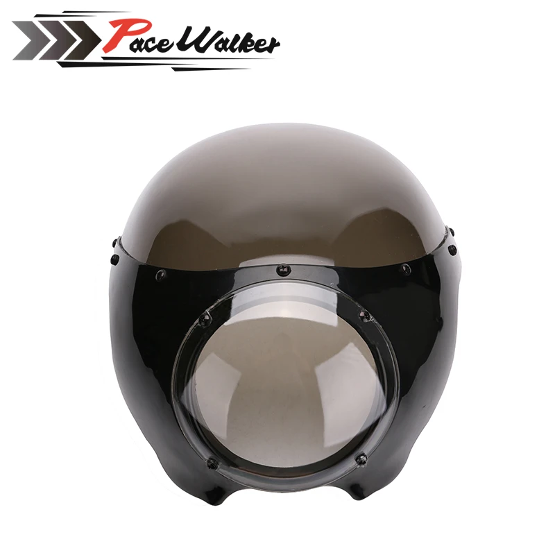 Черный 5 3/4 &quotКафе Racer фара обтекатель для Спортстер 883 1200 dyna|headlight fairing|cafe racer fairingcafe