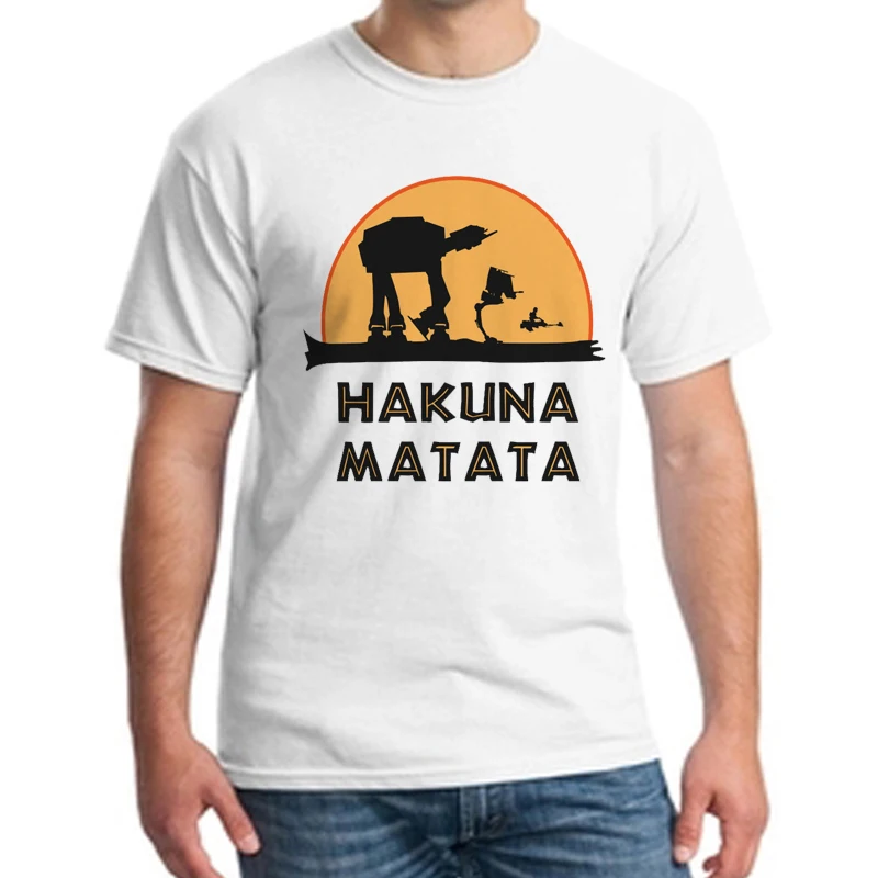 Мужская футболка HAKUNA MATATA летняя 2020 Хлопковая мужская высокого качества