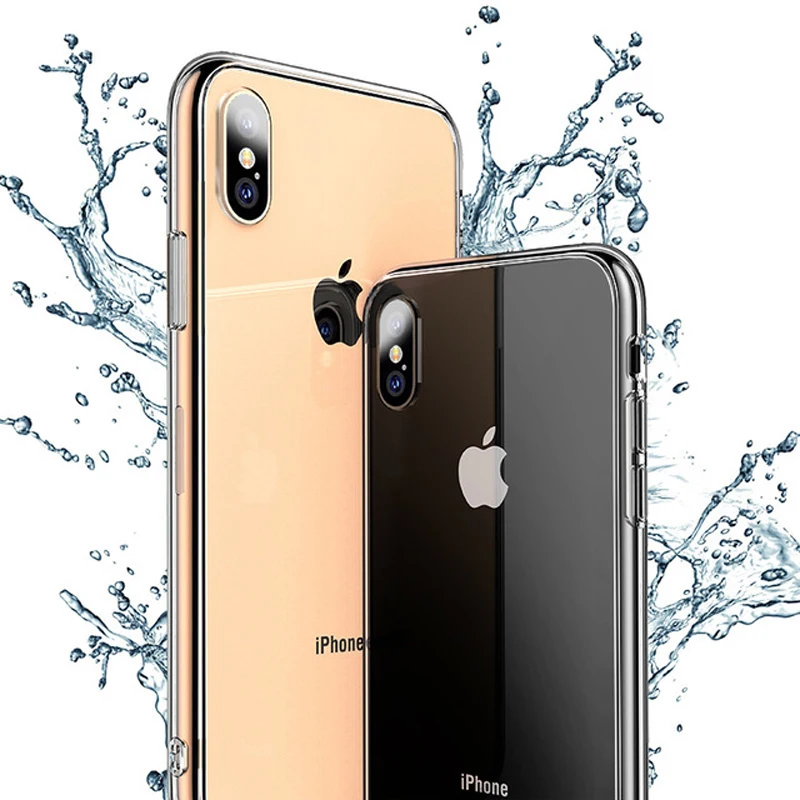 Креативный iPhone XS прозрачный стеклянный чехол Apple XSmax мобильный телефон 6/7/8plus/XR
