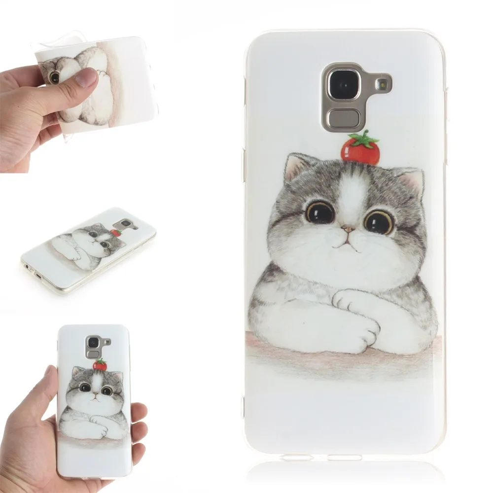 Nutbro Cute Cat For Samsung Galaxy J6 2018 Note 9 S8 S9 Plus A8 A6 J4 J8 Case Funda Cover Euti J600F/DS |