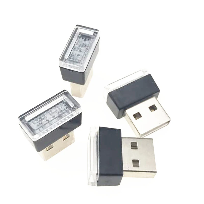Автомобильный Универсальный USB светодиодный декоративный светильник