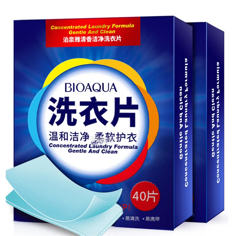 40 шт BIOAQUA ароматизатор очищающий таблетки для стирки жидкость для стирки бумаги Стиральный Порошок Мыло смягчитель стирка одежды уход за кожей