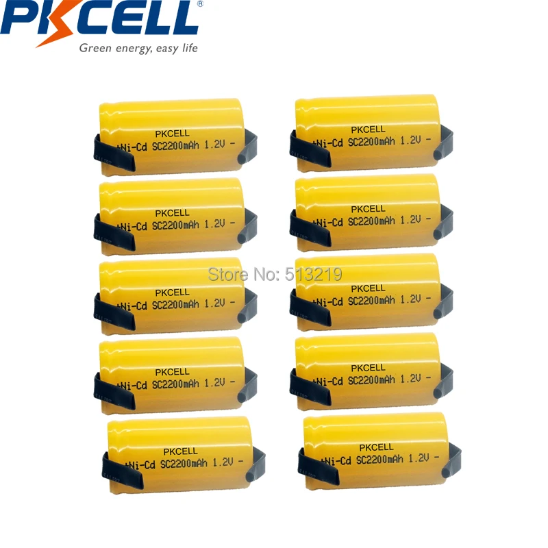 10 шт. никель кадмиевые аккумуляторы 1 2 в 2200 мАч|battery 1.2v|battery flatbattery 2200mah |