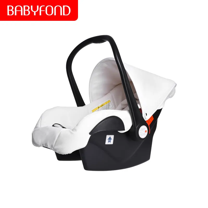 Babyfond 2 в 1 детская коляска с поворотом на 360 градусов детская коляска с высоким пейзажем Противоударная детская коляска - Цвет: white car seat