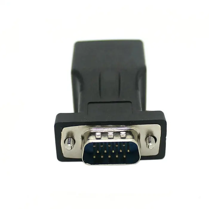Расширитель VGA RGB HDB 15pin штекер к локальной сети CAT5 CAT6 RJ45 сетевой кабель Женский