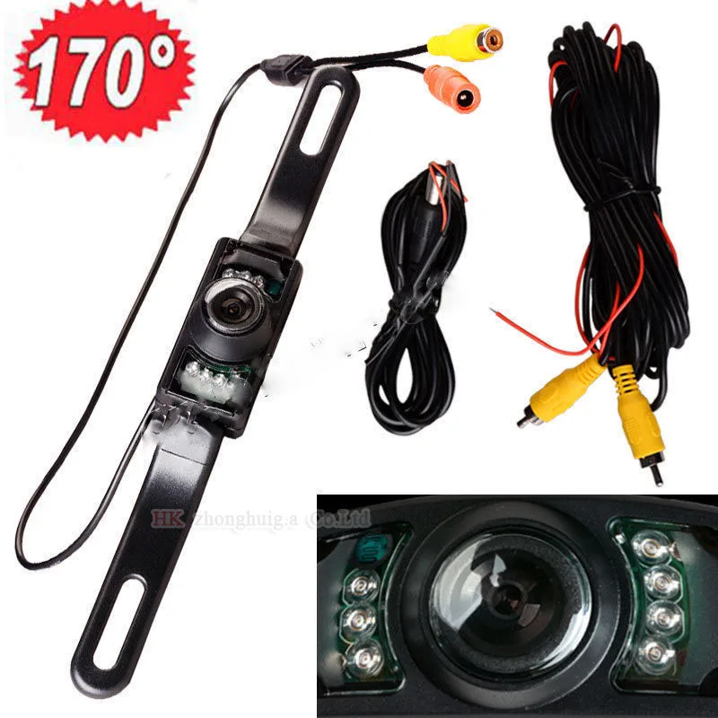 

Car Auto Waterproof Russia/ EU License Plate Mount Rear View Backup Camera RCA Wide Angle, Free Shipping