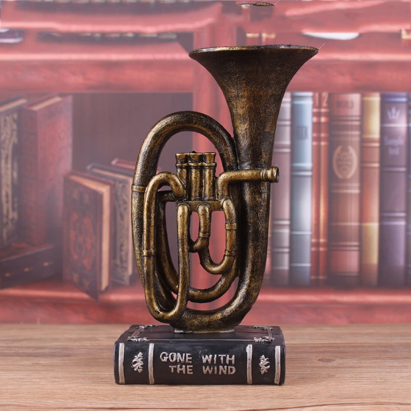 European Retro Tuba Ornaments Bar Decoration Model Home Decor | Дом и сад