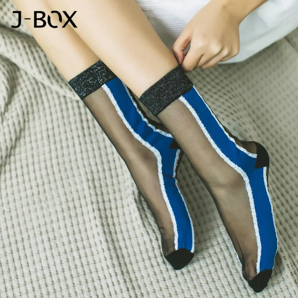 J-BOX женские летние сексуальные мягкие короткие носки эластичные модные
