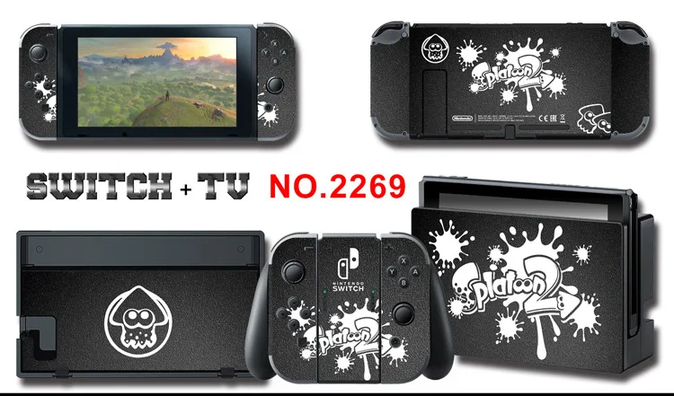 Для nintendo Switch Pain sticker консоль Dock Joy Con полное покрытие цветной бумажной кожи Закаленное стекло протектор экрана от 2000-2305