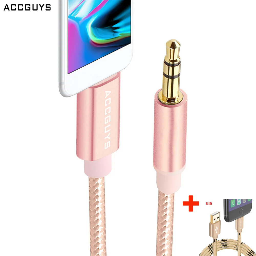 ACCGUYS IOS 11 Lighting to 3 5 мм Автомобильный Aux аудио Удлинительный кабель динамик