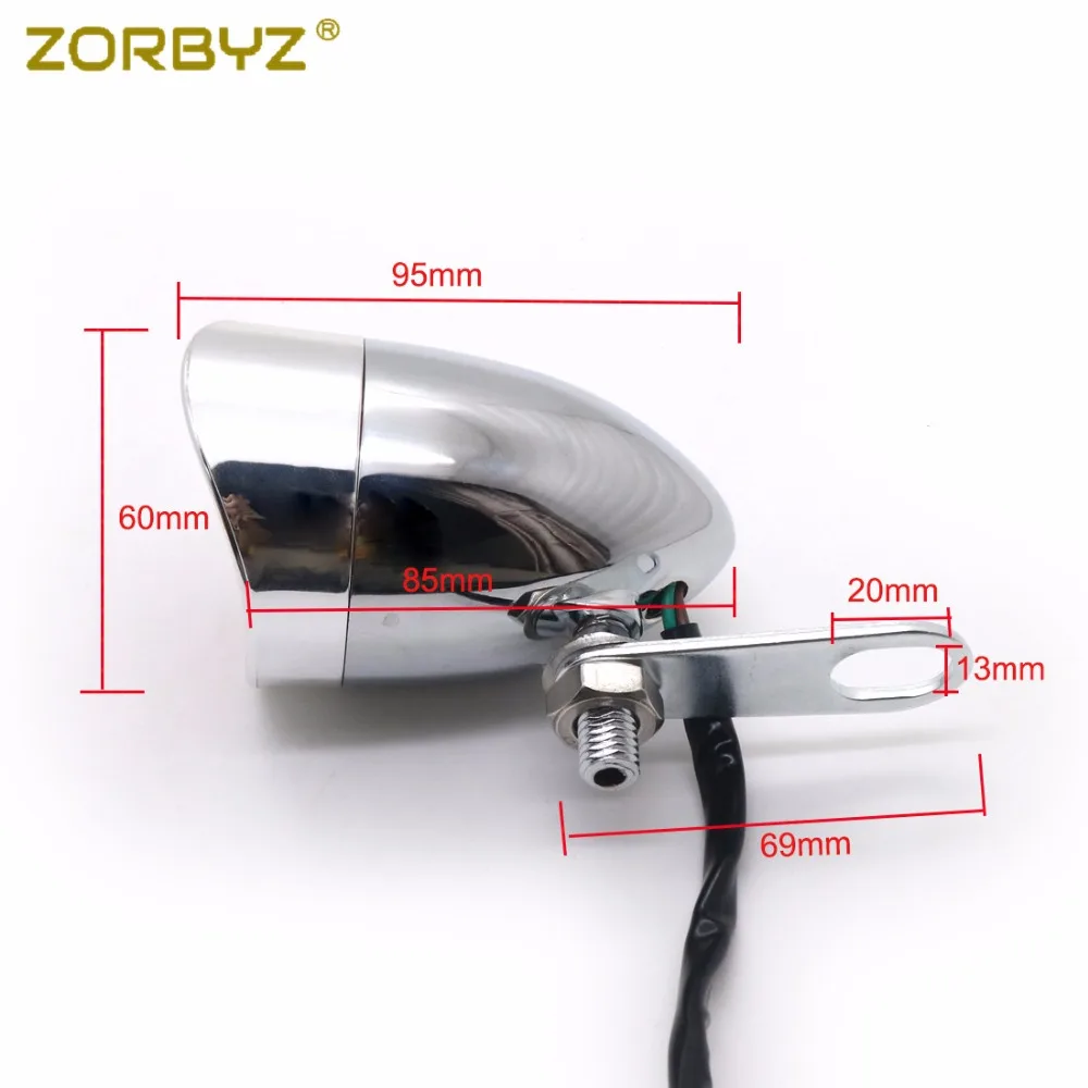 ZORBYZ Универсальный хромированный Стоп задний стоп-сигнал с задним ударным