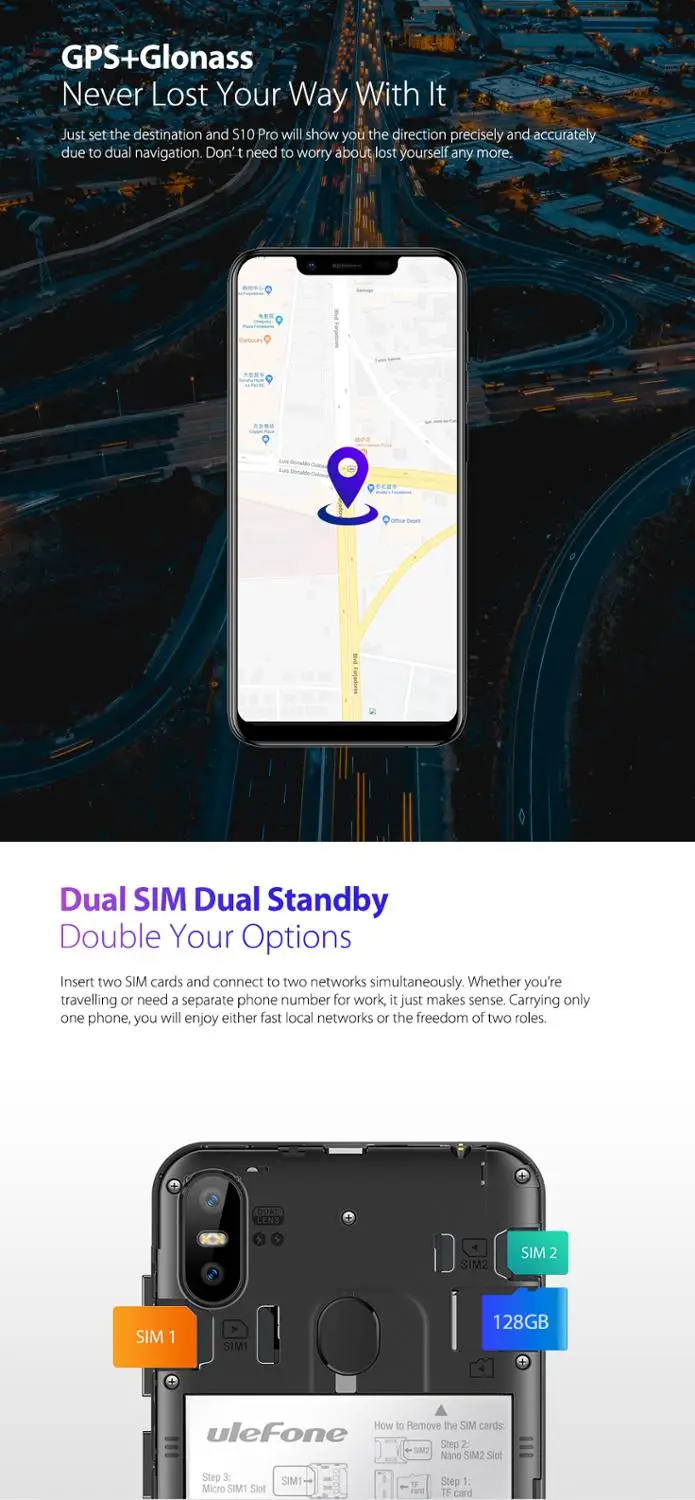 Мобильный телефон Ulefone S10 Pro 4G 5 7 дюймов четырехъядерный процессор MT6739WA 2 ГБ 16