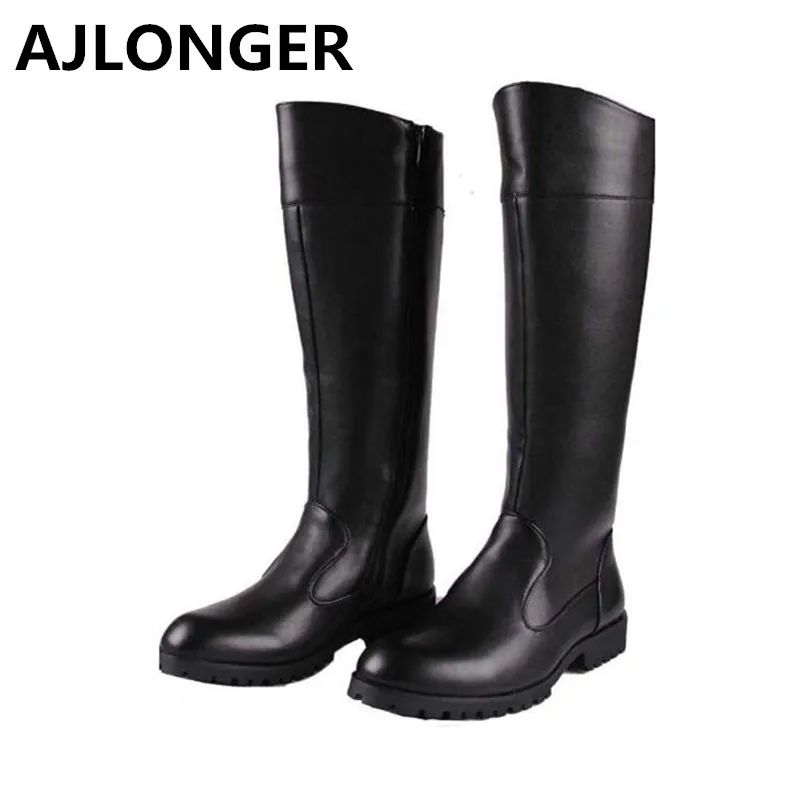 AJLONGER/мужские ботинки для верховой езды высокие езды|boots police|boots bootsboots male |