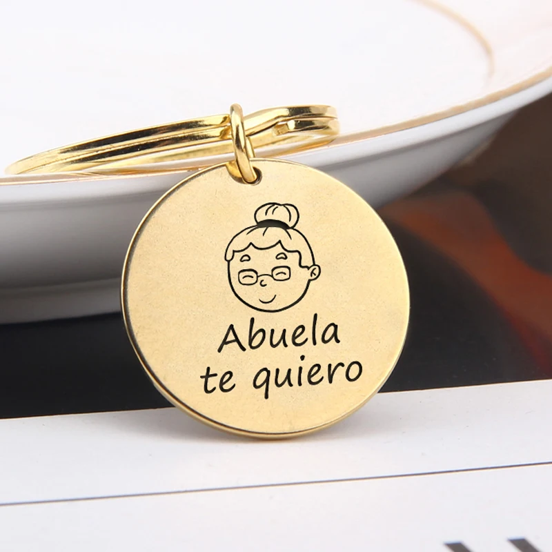 FLYANGEL Мода бабушка брелок испанский Abuela te quiero сумка очарование для бабушки