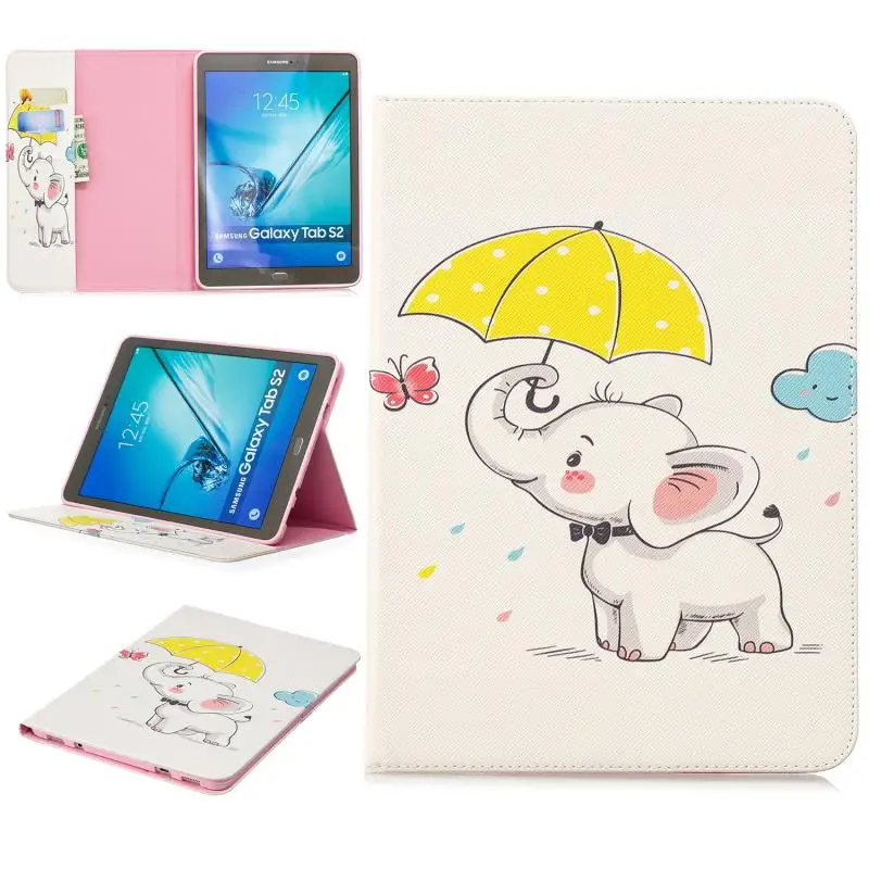 Из искусственной кожи чехол-бумажник чехол для Samsung Galaxy Tab S2 9 7 дюймов T810 T813 T815 T819