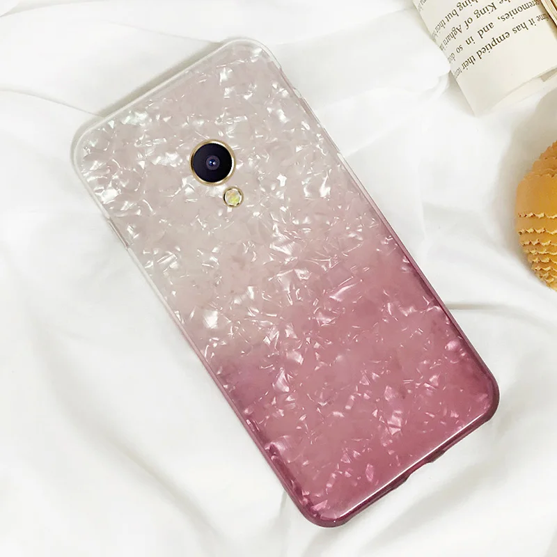 Популярный цветной мягкий чехол для телефона с градиентом для Meizu M5S M5C M5 M3 M3S Note, тонкий силиконовый чехол с раковиной для Meizu U10 U20, чехол