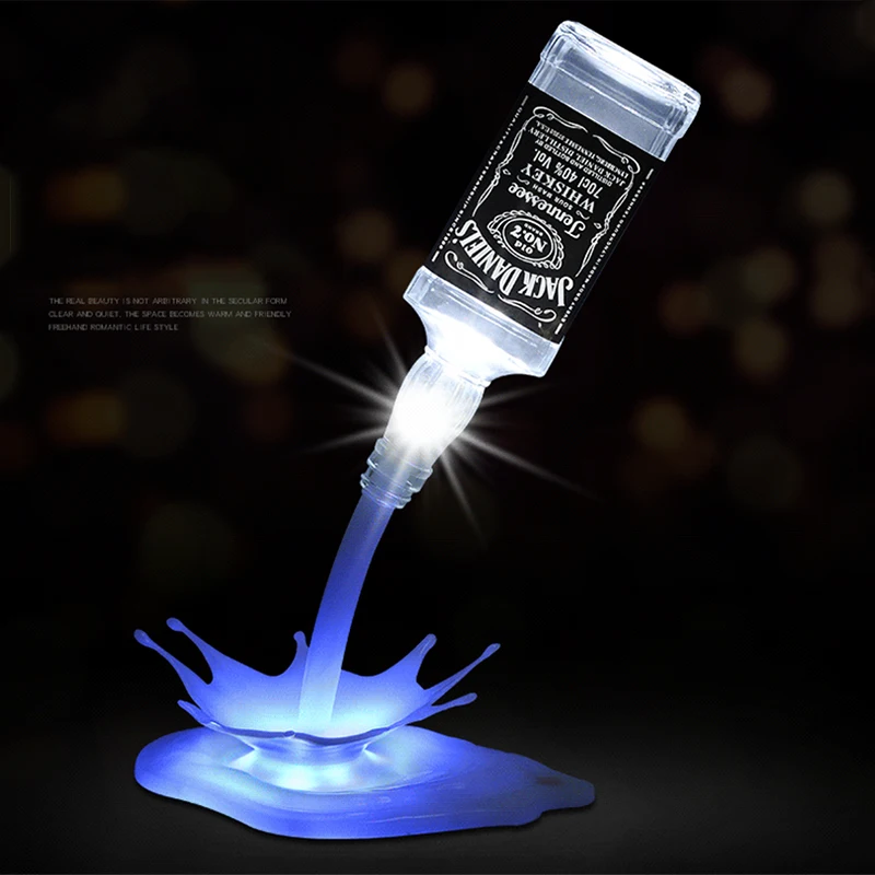 Free Shipping USB Charge Touch Button White Colorful Novelty LED Light Pour Wine Desk Lamp Romantic Bar Night light Home Decor | Освещение