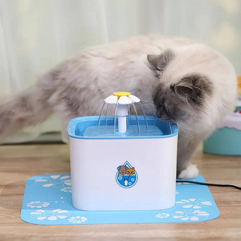 Автоматическая кошка питьевой воды фонтан цветок Стиль 3 ступенчатый фильтрации