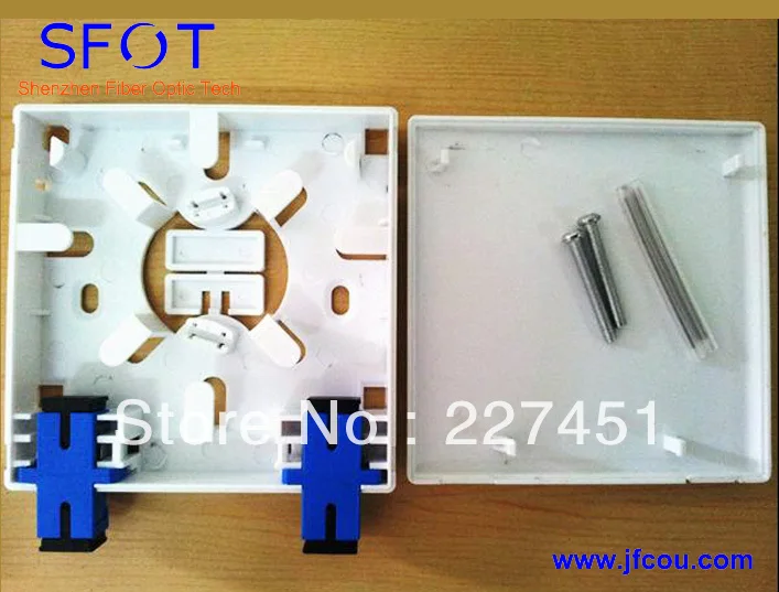 2 Port FTTH Terminal Box Fiber Patch Panel For SC Adapter | Мобильные телефоны и аксессуары