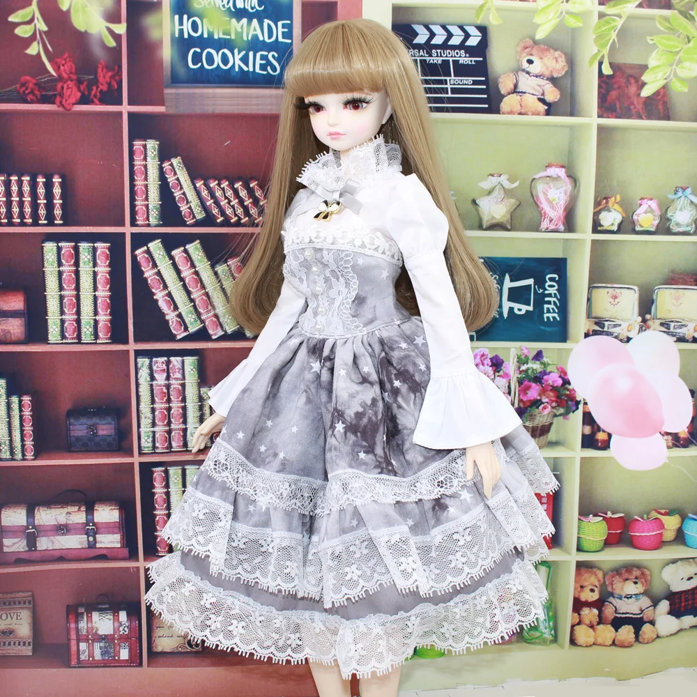 1/4 BJD 45 см Jiont Body Clothes серая юбка Lady Princess наряд Forturn Days специальное предложение