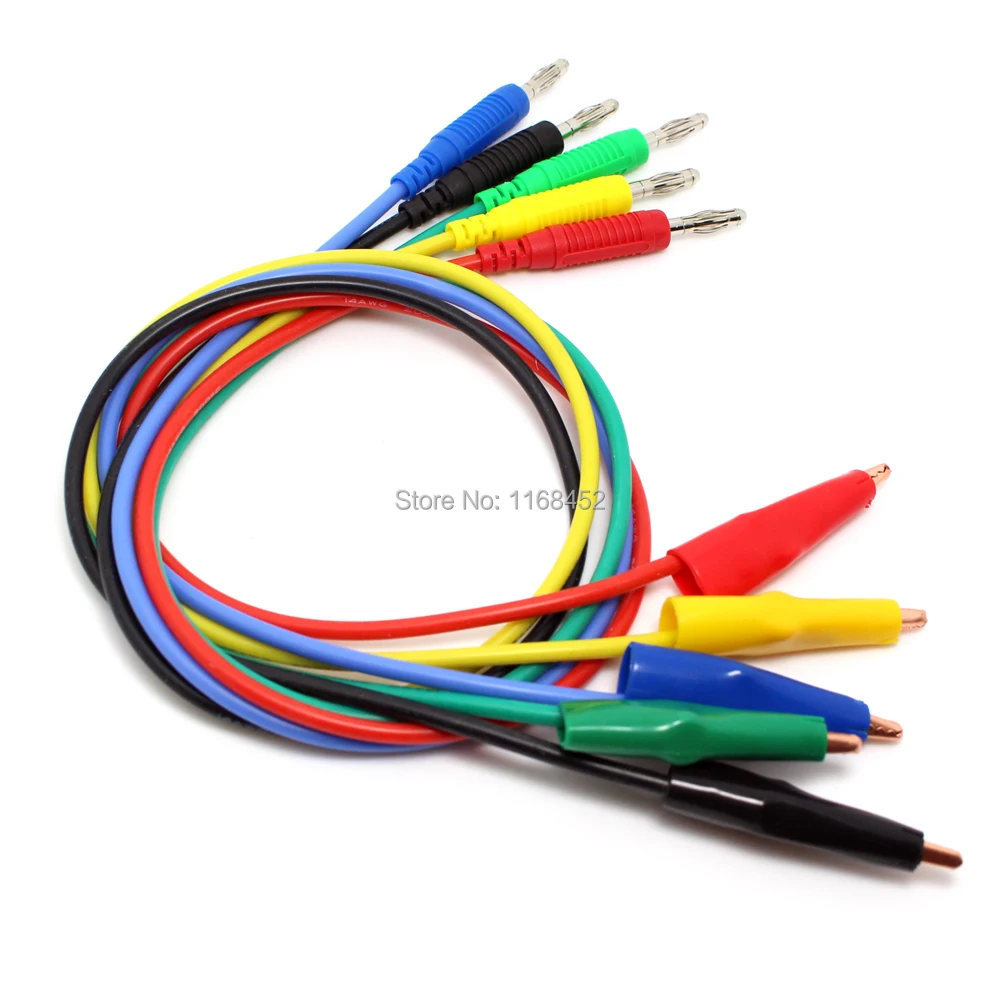 Гибкий силиконовый кабель TL471 0 5 м 14AWG 4 мм разъем bananna to10A медный Аллигатор