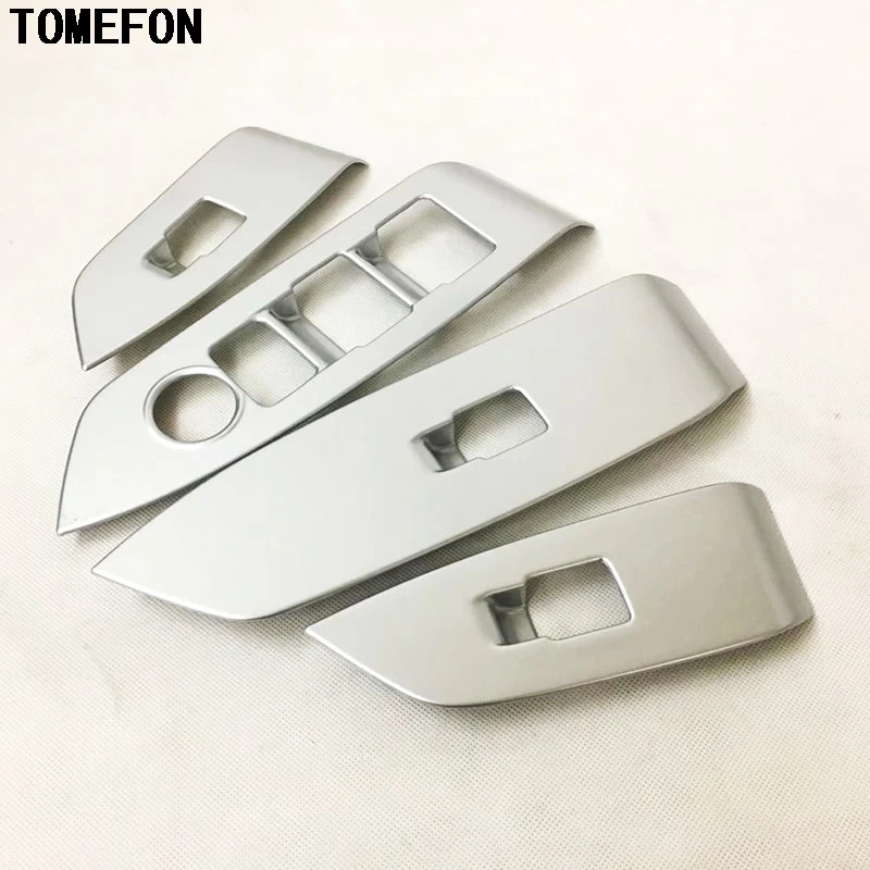 TOMEFON ABS Chrome углеродное волокно окна Стекло боты переключатель салонные