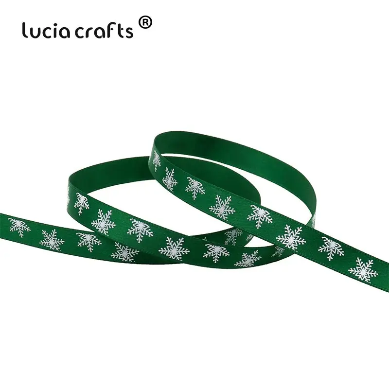 Style 23 5yards Lucia crafts 5 ярдов/12 ярдов 10 мм печатные рождественские корсажные/атласные ленты DIY рождественские вечерние упаковочные материалы T0502 - Цвет: Style 23 5yards