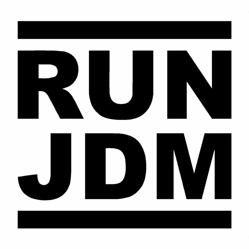 TGS 13.5X13CM RUN JDM индивидуальная Автомобильная наклейка Виниловая черный/серебряный