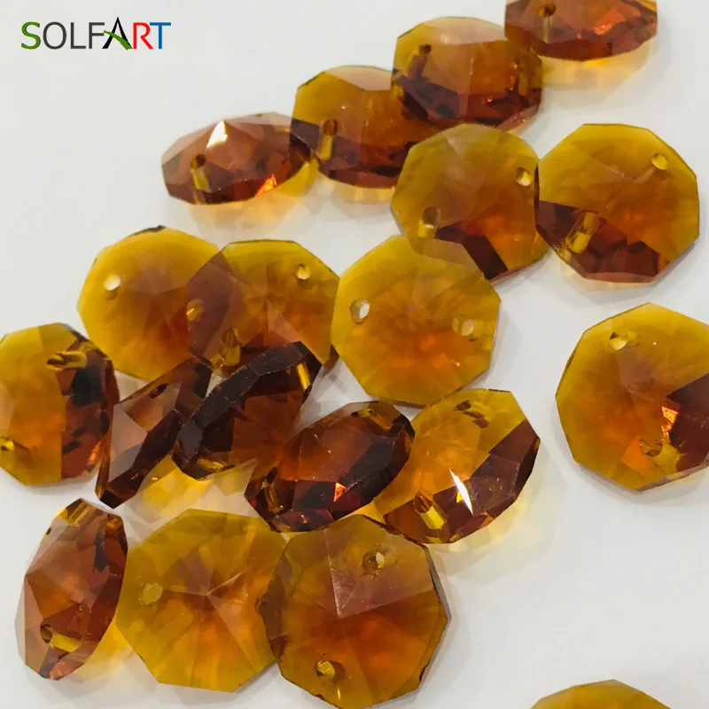 SOLFART 50 шт. 14 м люстра Восьмиугольные бусины Висячие Зеленые хрустальные бусины зеленая хрустальная люстра бусины люстра Хрустальная подвеска