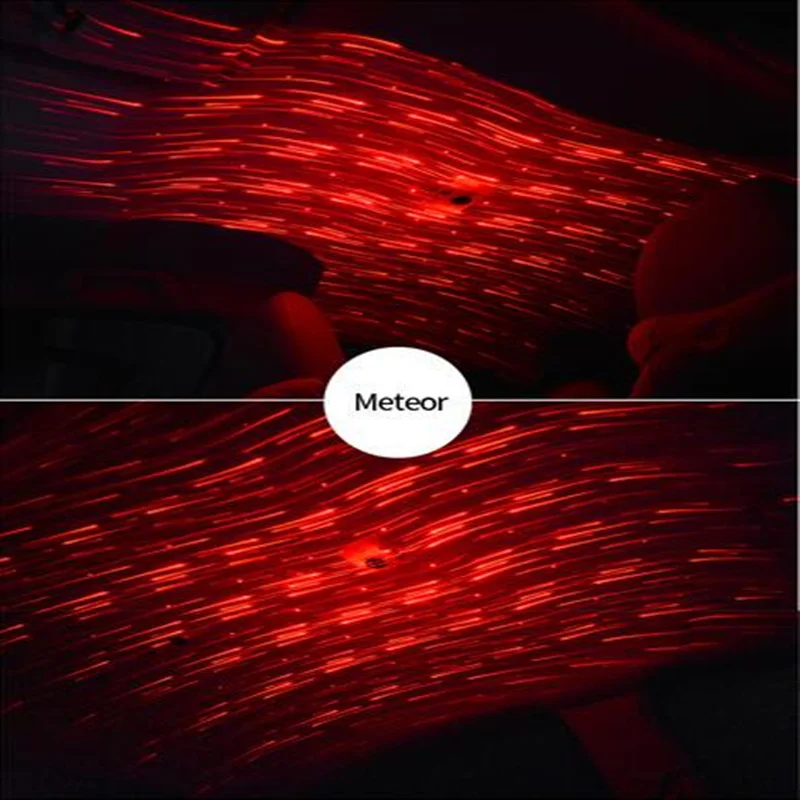 USB LED Автомобильный атмосферный окружающий звездный свет голосовое