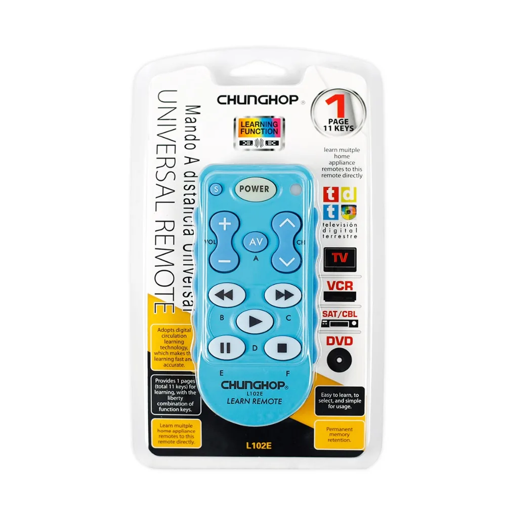 Chunghop L102 обучение дистанционное управление использовать для ТВ/SAT/DVD/CBL/CD/DVB-T для SAMSUNG LG SONY PHILIPS копия