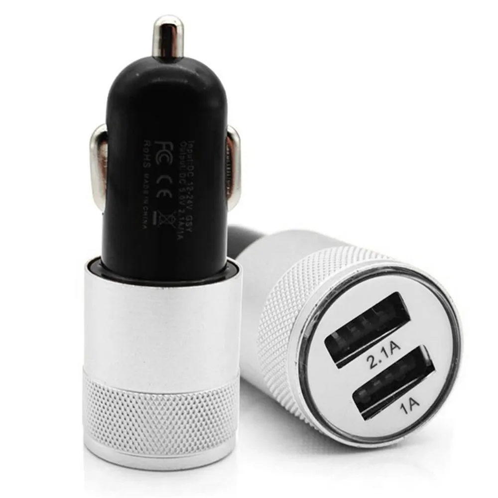 Двойной порт USB Автомобильное зарядное устройство Универсальный 5 в 3.1A Быстрая зарядка мини 2 порта Переходник USB для зарядки в машине для смарт мобильного телефона# N