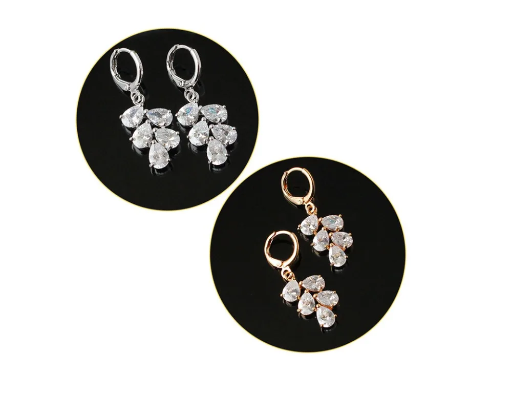 Yunkingdom модные брендовые белые циркон кристалл серьги бантом стиль для женщин