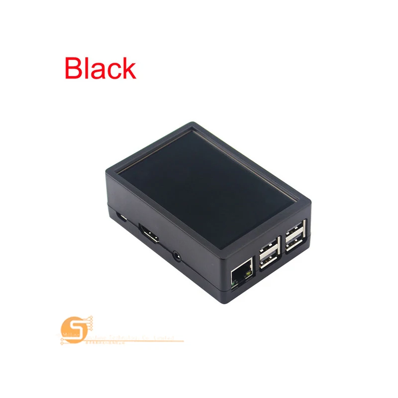 back Последние Raspberry Pi 3 Model B+ 3,5 дюймов сенсорный экран 480*320 TFT ЖК дисплей ABS чехол черный, серый цвет коробка также для Raspberry Pi 3 - Цвет: back