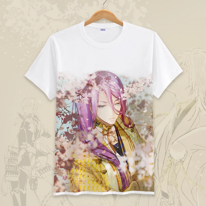 High-Q унисекс аниме Cos KATSUGEKI TOUKEN RANBU хлопковая Повседневная футболка с коротким