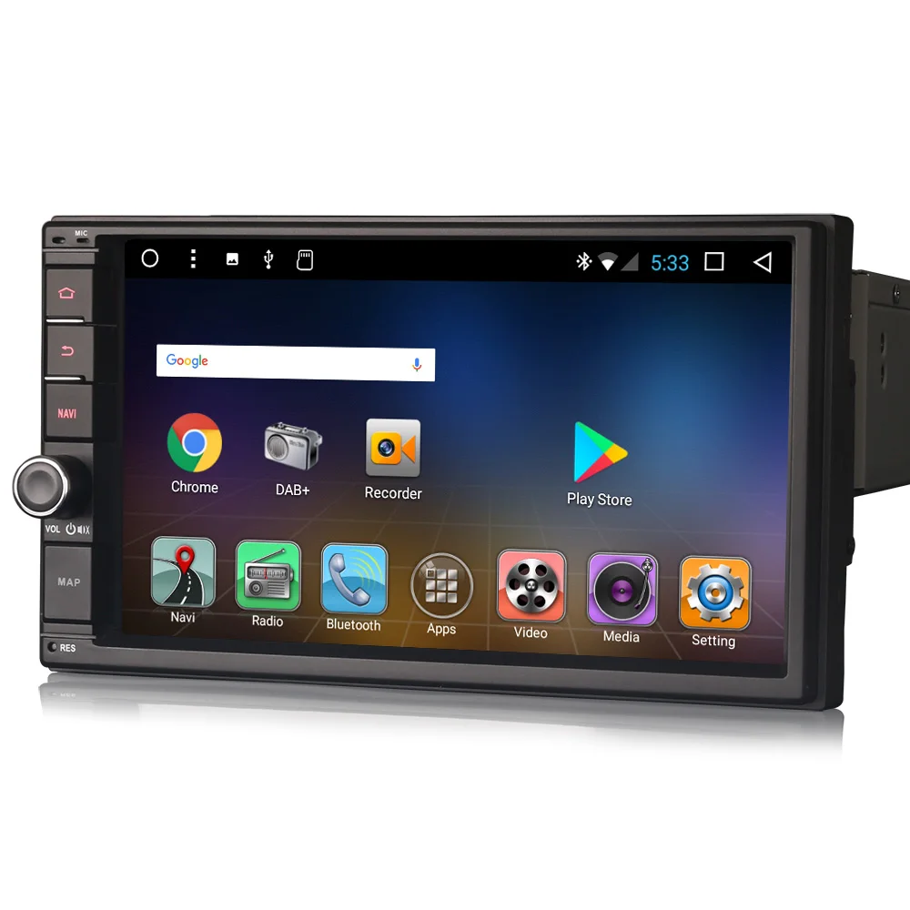 Android 7.1 двойной 2 дин GPS навигации Bluetooth USB SD плеер Sat Nav dab + 3G Wi Fi DVR|navigator bluetooth|sat navcar gps