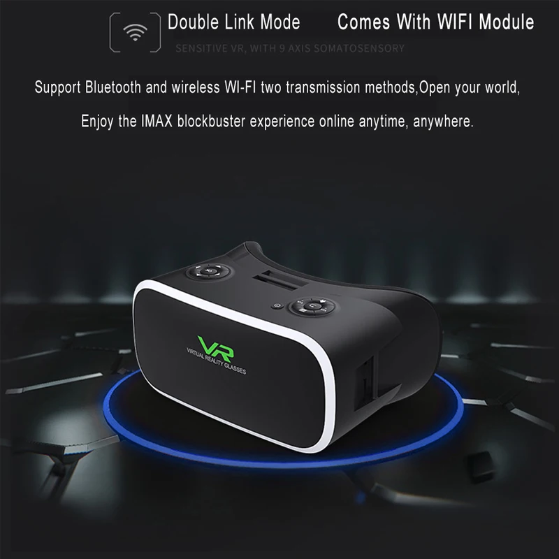 Shinecon VR очки с наушниками 3D шлем виртуальной реальности для фильмов видео игры