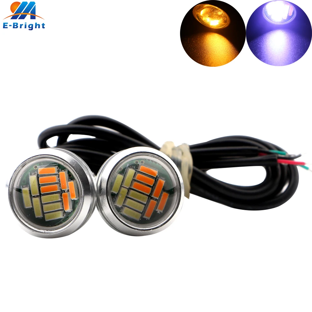 2 шт. крючке 4014 12 SMD СВЕТОДИОДНЫЙ Тюнинг автомобилей DRL дневного света Обратный