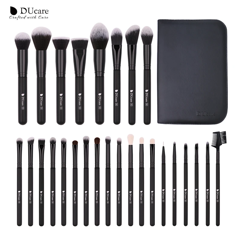 DUcare 27PCS Professional Makeup Brushes Set Powder Foundation Eyeshadow Make Up Soft Synthetic Hair Goat | Красота и здоровье