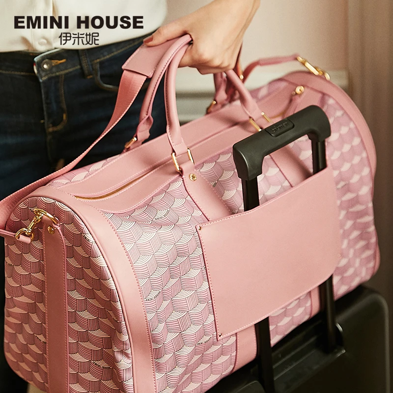 EMINI HOUSE ПВХ Вместительная дорожная сумка, водонепроницаемая Бостонская сумка, роскошные сумки, женские сумки, дизайнерские женские сумки на плечо