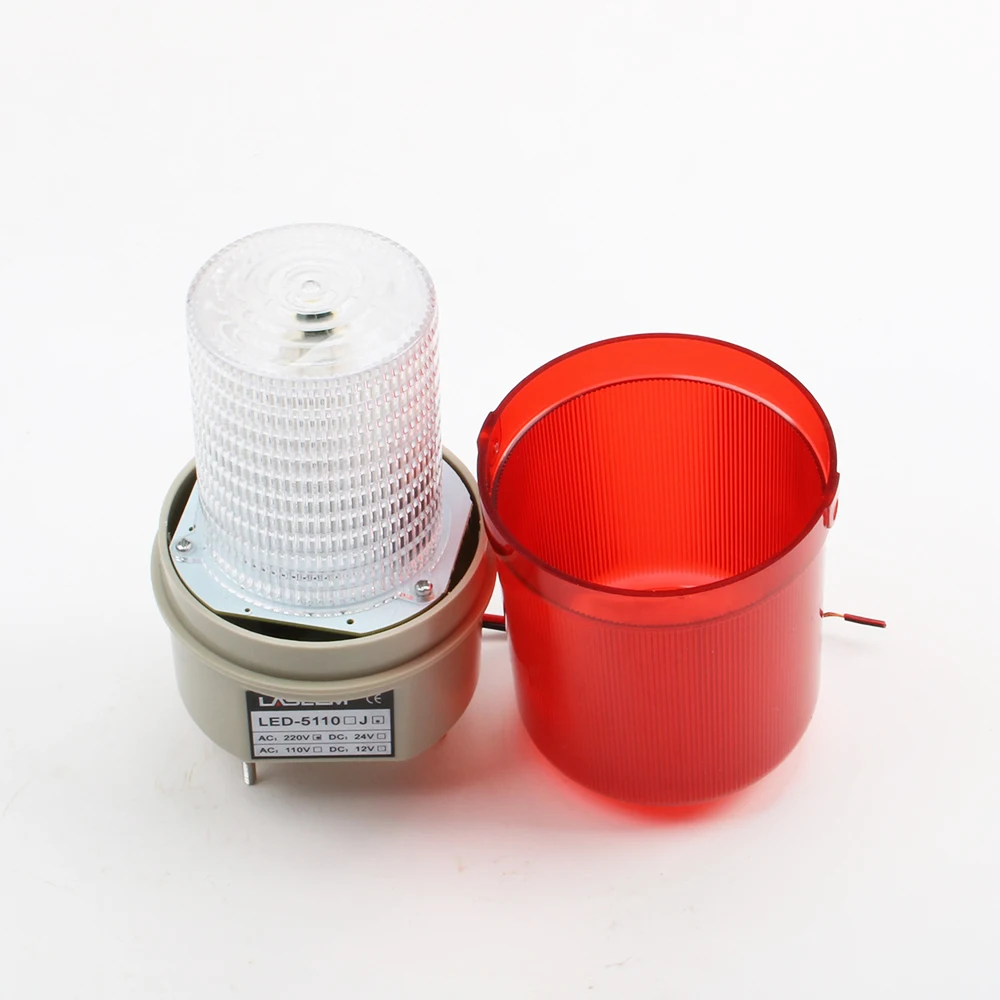 LED 5110J DC 12V 24V 48V красная желтая зеленая синяя сигнальная лампа сирена