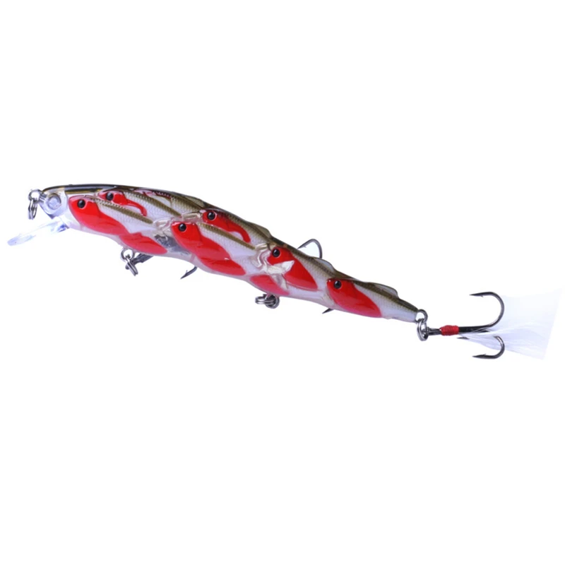 

1 шт. новая Рыболовная Приманка Minnow 11,5 см 15,7 г рыбы жесткая приманка воблер (Wobbler) Группа рыба Crankabaits с перьевой крючок