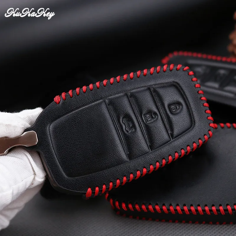KUKAKEY кожаный чехол для автомобильного ключа Toyota высокий посадочный Land Cruiser Рие RAV4
