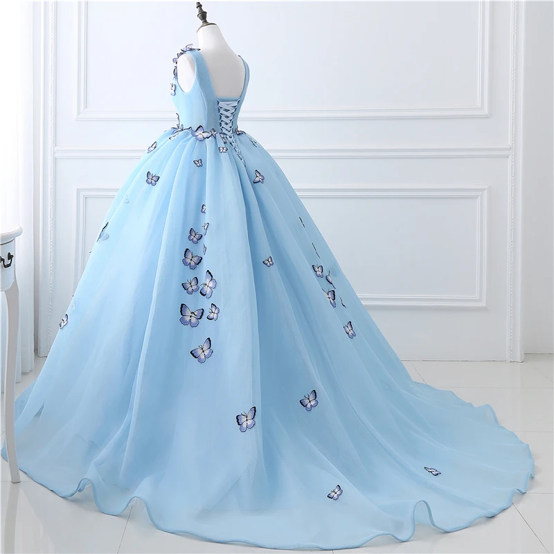 Forevergracedress Реалистичные Фотографии голубой Quinceanera платье новый V Средства ухода за
