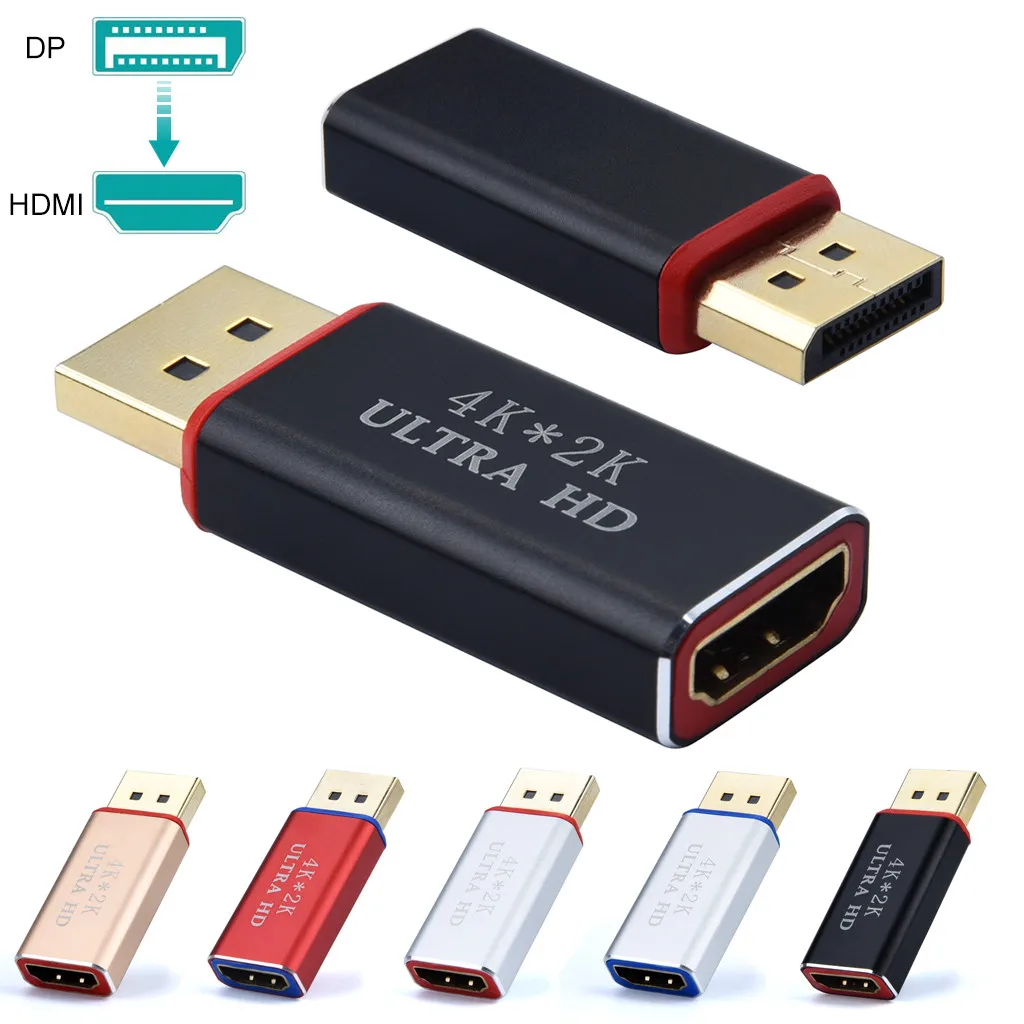 DP к HDMI конвертер 4 K * 2 30 Гц видео аудио разъем порт дисплея адаптер для женщин и