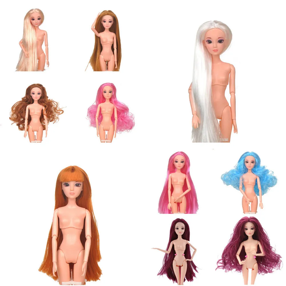 1/6 BJD шарнир Кукла Обнаженная тело 12 подвижные шарнирные DIY куклы 3D голова Акриловые Глаза игрушки для девочек игрушки